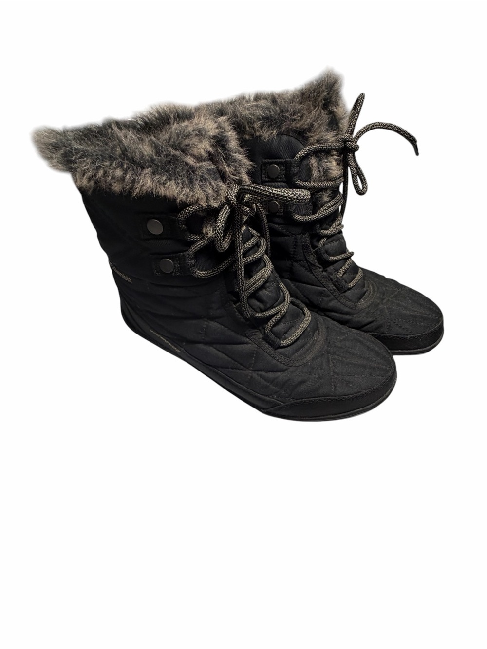 Columbia Womens Minx Shorty Black Faux-Fur Trim Insulated Winter Boots Sz 11 - Picture 5 of 13